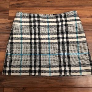 Authentic Burberry check wool blend mini skirt